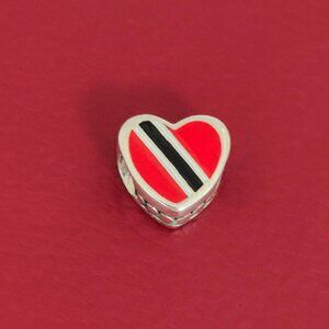 Pandora Trinidad and Tobago Flag Exclusive Charm S925 Sterling Silver with box